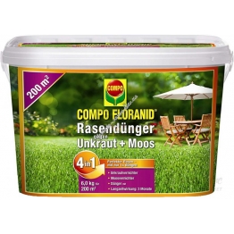 Compo Floranid комплексное удобрение против мха и бурьяна 4 и 5 кг